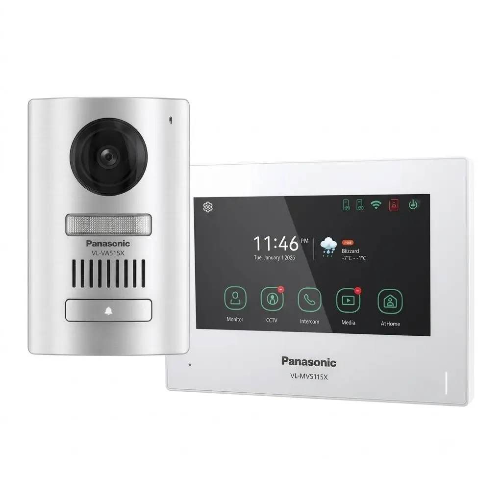 panasonic vl sa611 hybrid video door phone kit with mobile app access
