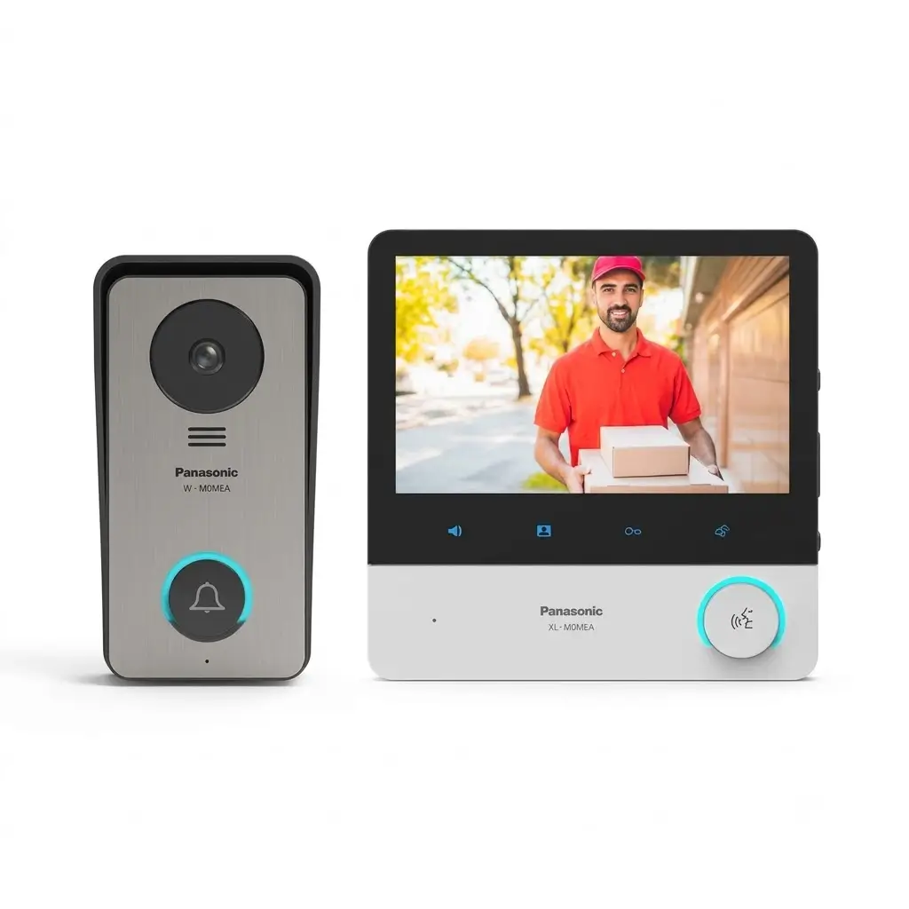 panasonic vl sa70sx analog video door phone kit with 7 inch screen sd card support